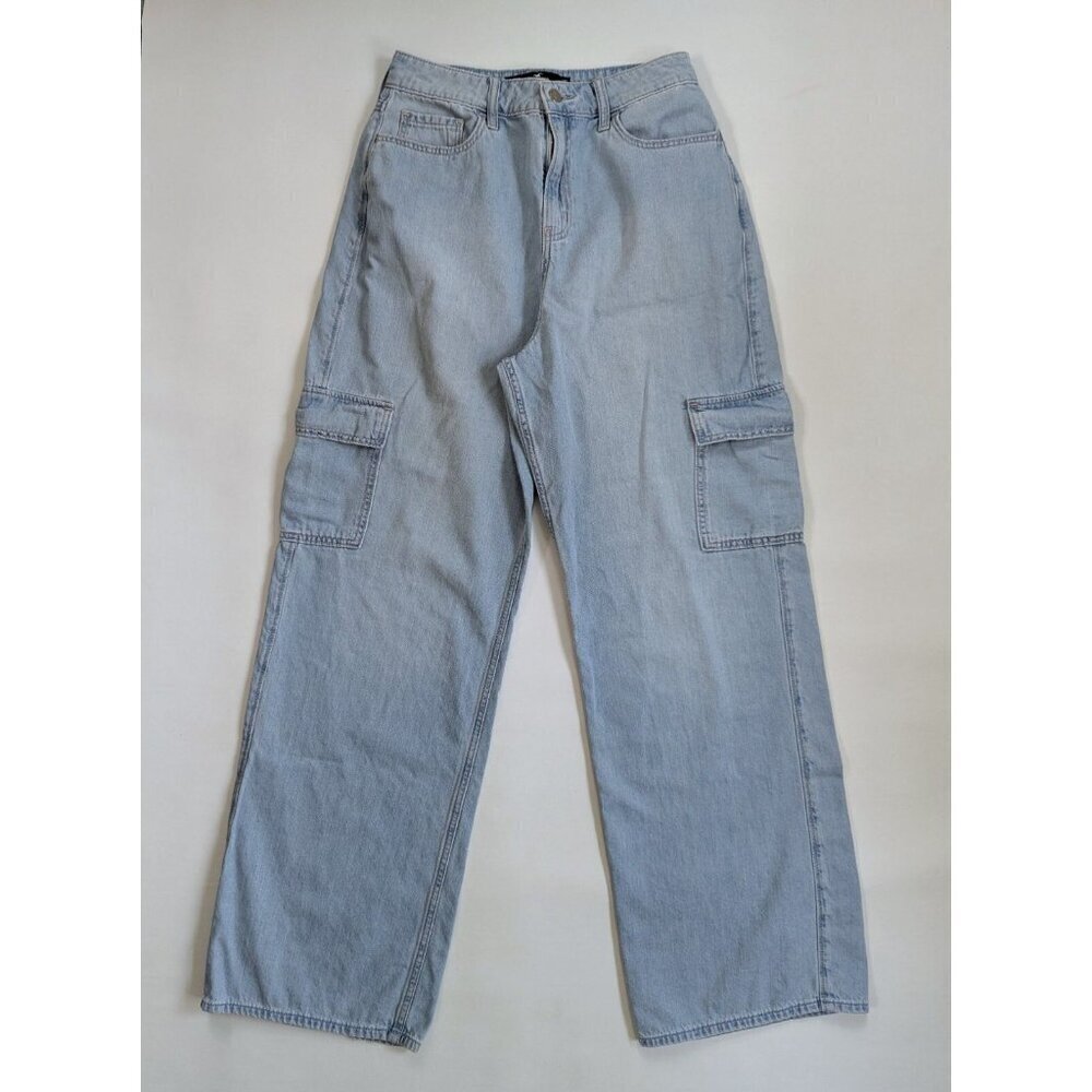 Hollister California Cargo High Rise WOmen's Vintage Baggy Jeans W29R